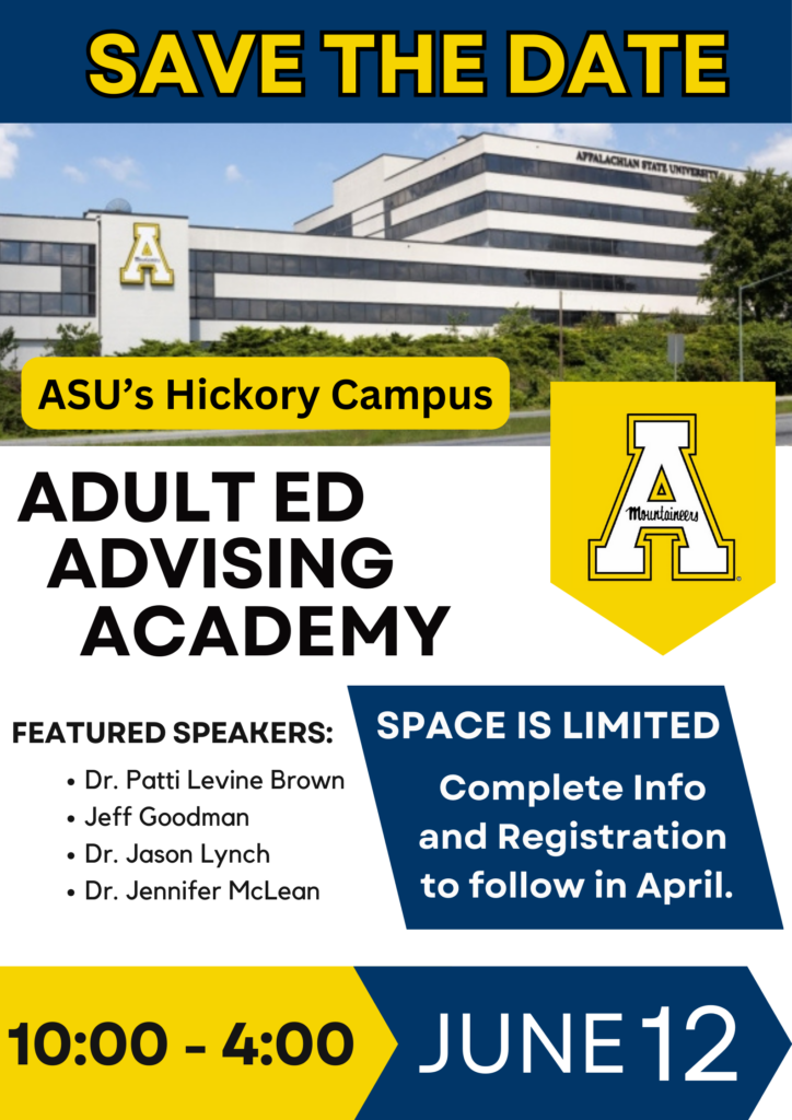 save June 12 for the Adult Ed Advising Academy