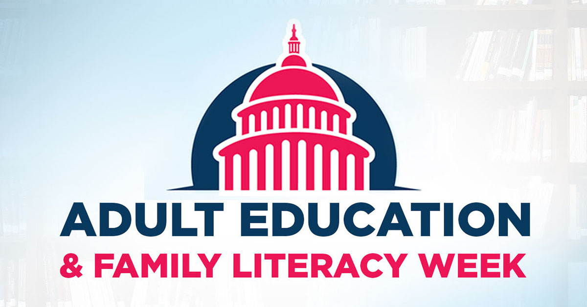 Adult Education & Family Literacy Week Banner with logo